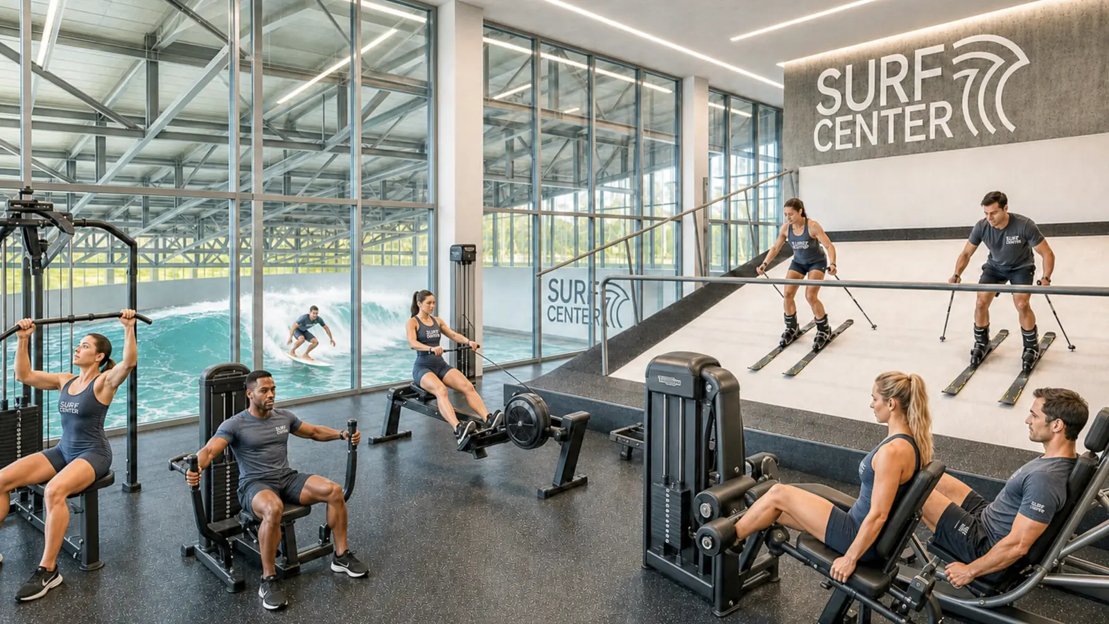 Simulador de ski indoor da Surf Center Ribeirão Preto