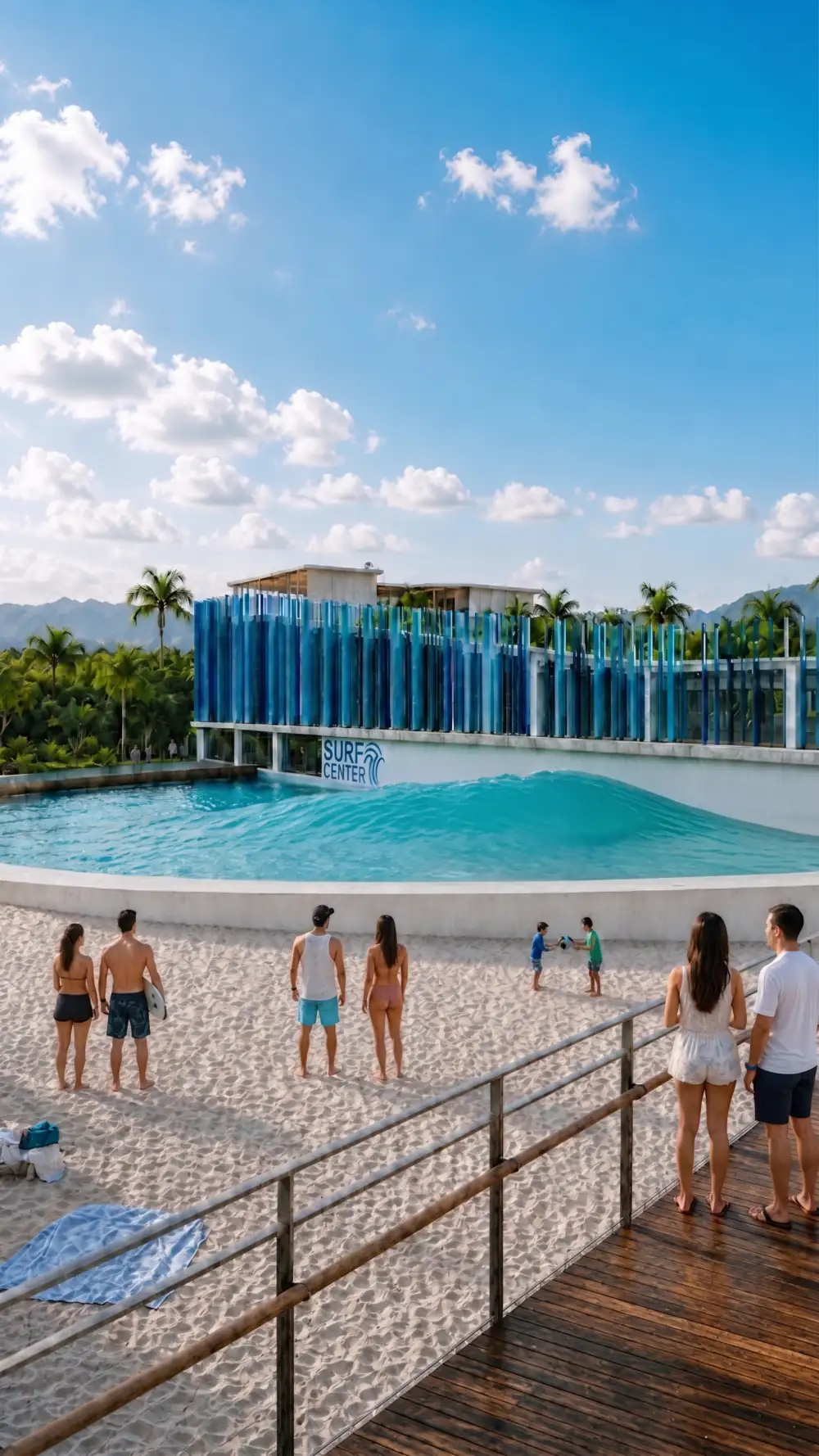 Nova praça Surf Center em Ribeirão Preto vista do deck