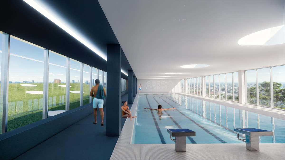 Piscina semi-olímpica aquecida 402m² Surf Center São Paulo