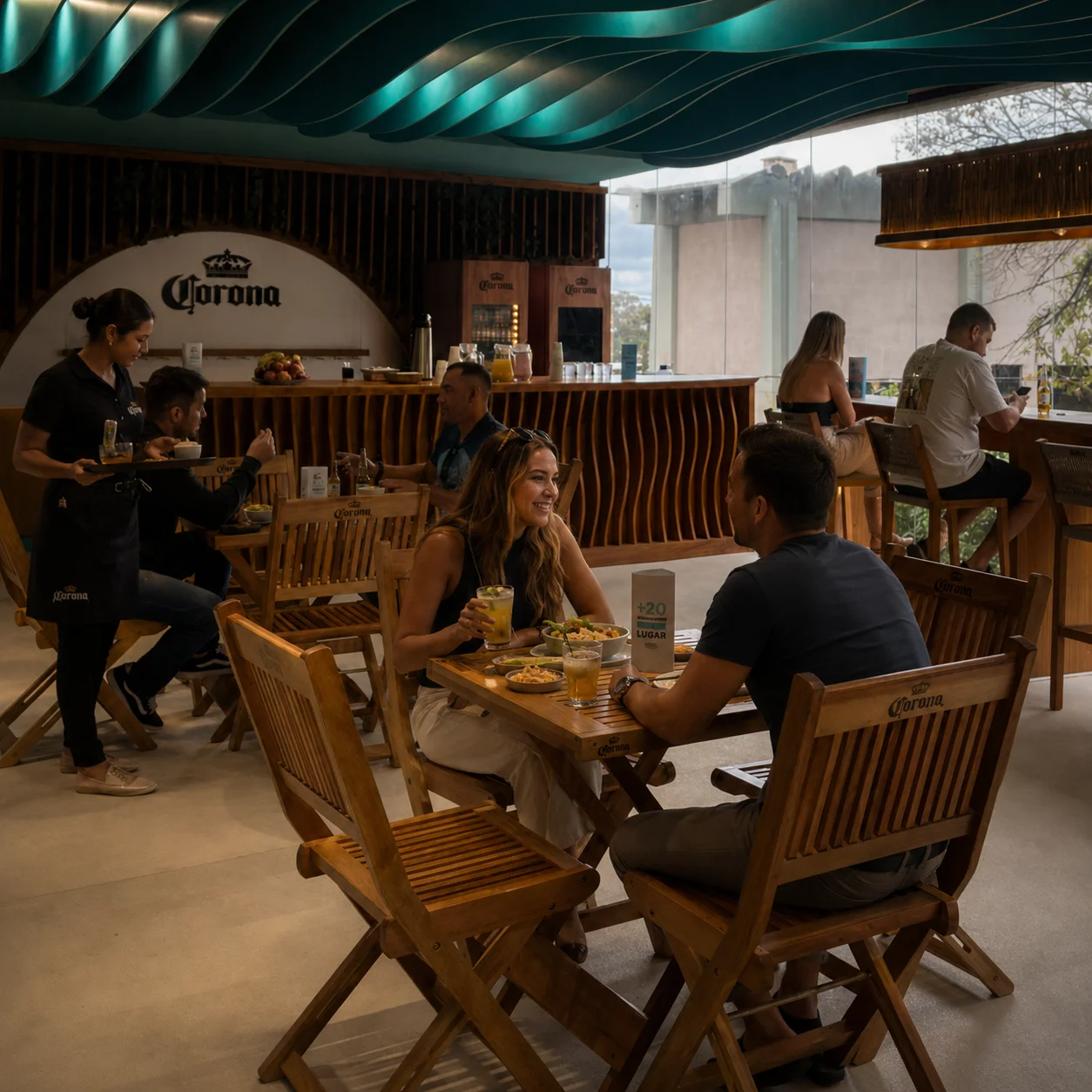 Gastronomia Surf Center: ambiente de café e convivência