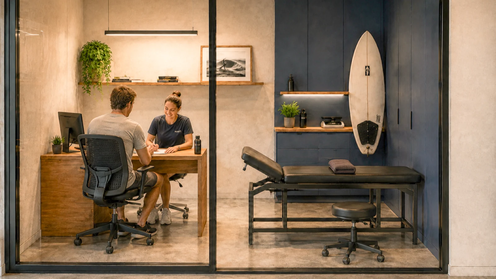 Espaço de recovery da Surf Center São Paulo
